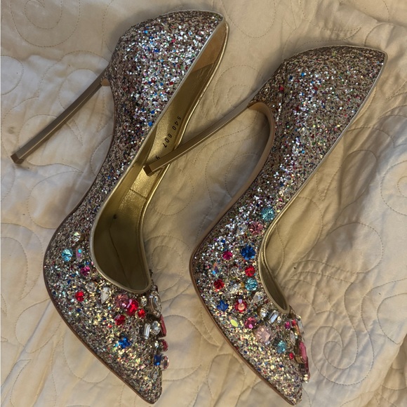Casadei size 39 pellame Glitter Rainbow Stilletos - Picture 6 of 12